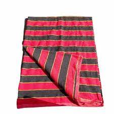 red and black striped handloom acrylic