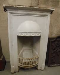 White Painted Cast Iron Fireplace