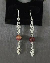 925 sterling silver dangle earrings w