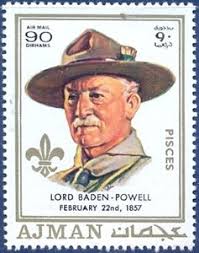 Stamp: Robert Stephenson Smyth Baden-Powell (1857-1941) (Ajman)  (Personalities and their zodiac signs) Mi:AJ 786A,Yt:AJ PA93E