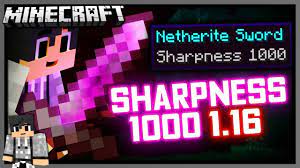 Netherite sword has no known uses in crafting. How To Get Sharpness 1000 New Op Netherite Sword In Minecraft 1 16 Vanilla Command Block Tutorial Youtube