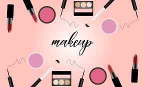 makeup logo with cosmetics grafik von