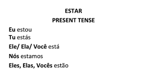 European Portuguese Classes Lesson 4 Ser Or Estar Verb To Be