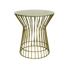 Drum Side Table Gold Murray Wells