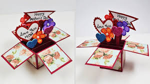 Today, we tend to celebrate with flowers, chocolates, and special. Pop Up Box Card For Mothers Day Diy Mothers Day Gift Ideas Explosion Box Tutorial Youtube