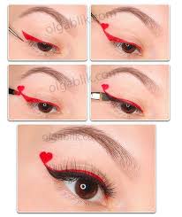 heart eye makeup for valentine s day