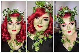 poison ivy halloween makeup look she