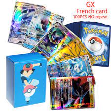 10 100PCS French Version Pokemon Cards V VMAX EX GX MEGA TAG TEAM EX Game  Battle Cards|Game Collection Cards