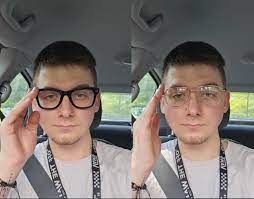 Help me convince my friend his new glasses (right) look way better than his  old glasses (left). : r/fashion