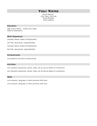 Federal government job resume resume format undergraduate resume templates resume. Student Resume Template Easy Cv Template Insymbio