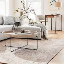 Willow Round Coffee Table Cerused White
