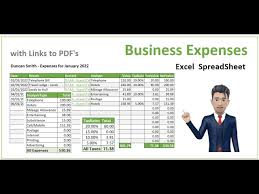 business expenses spreadsheet