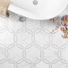 ivy hill tile meraki carrara 9 52 in x 10 99 in polished marble floor and wall mosaic tile 0 73 sq ft each