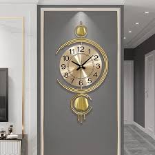 luxury decorative metal wall clock