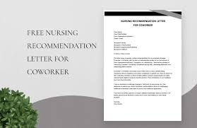nursing recommendation letter in word