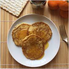 matzo meal pancakes with clementines