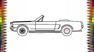to draw 1965 ford mustang convertible