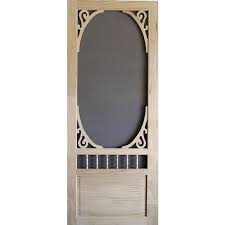 Natural Wood Screen Door
