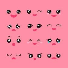 cute eyes vector art icons and