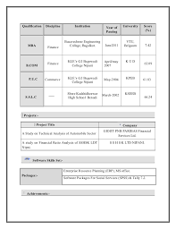 Sample Resume For Freshers Of Mba   Templates HR Fresher Resume Template Free Word PDF Format Download