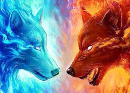 100 fire and ice wolf wallpapers