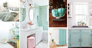 A mint green accent wall complements touches of blue in a sophisticated bedroom design from suzanne childress design. 27 Best Mint Green Home Decor I Deas To Freshen Up Your Space In 2021