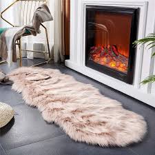soft fluffy rug faux sheepskin fur