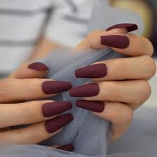 nails kit glue goth mulberry maroon