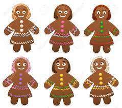 Female Gingerbread Man Group - Isolated Vector Illustration On White  Background. Royalty Free SVG, Cliparts, Vectors, And Stock Illustration.  Image 67962125.
