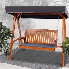 Gardeon Wooden Swing Chair Garden Bench
