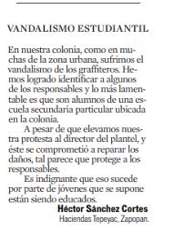 • escritura de una carta de 4. Cartas Del Lector Vandalismo Estudiantil Tesis De Sociologia Del Graffiti En Resistencia Y Arte Urbano En Guadalajara
