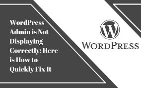 wordpress admin not displaying