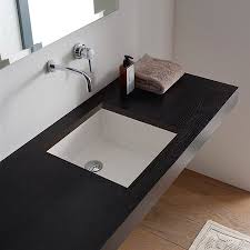 square white ceramic undermount sink