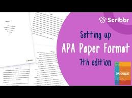 apa formatting and citation 7th ed