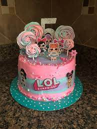 Lol surprise cake & cupcakes | lol drip cake. Decorated Cake Bead Yarn Spatula