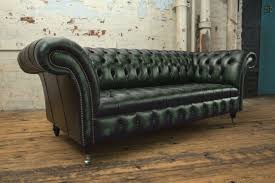 traditional 3 seater antique green