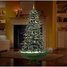 When christmas lights burn brighter than usual and then go out, take steps to investigate and fix the problem. The Holiday Aisle 5 7 Snowing Musical Green Artificial Christmas Tree With 60 Clear White Lights Reviews Wayfair