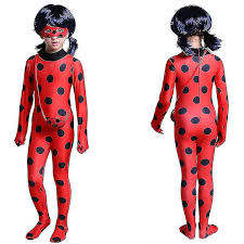 kids ladybug cosplay costume set