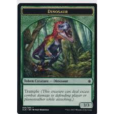 The golden city of orazca, buried deep in the jungle, houses a great secret. Magic The Gathering Mtg Ixalan 005 010 Dinosaur Token On Ebid United States 172539114