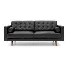 sven leather 3 seat sofa lounge living