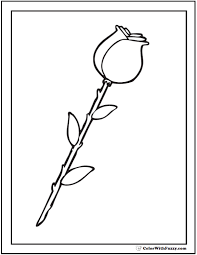 This free rose coloring pages shows a lovely full bloom rose. 73 Rose Coloring Pages Free Digital Coloring Pages For Kids