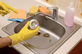how to clean a kitchen sink strainer a