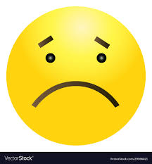 single yellow emoticon sad face