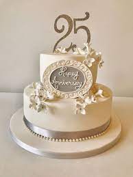 25th Wedding Anniversary Cake Designs gambar png