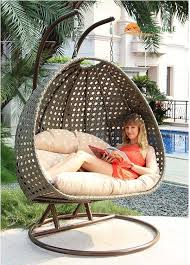 Luxury 2 Person Wicker Swing Chair With