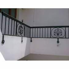 Stairs Metallic Gray Balcony Ss Railing