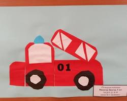 Изображение: Как нарисовать пожарную машину для детей 5 лет