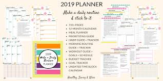 2019 Daily Routine Planner Healthy Savvy Wise