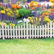 Garden Edging Picket Fence 4 White