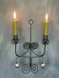 rustic wire wall sconce dinner candle